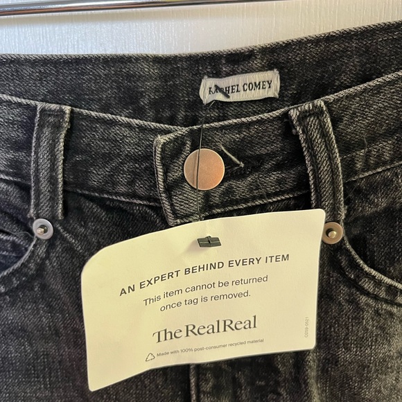 Rachel Comey Black Jeans Raw Hem 4 - Picture 5 of 6